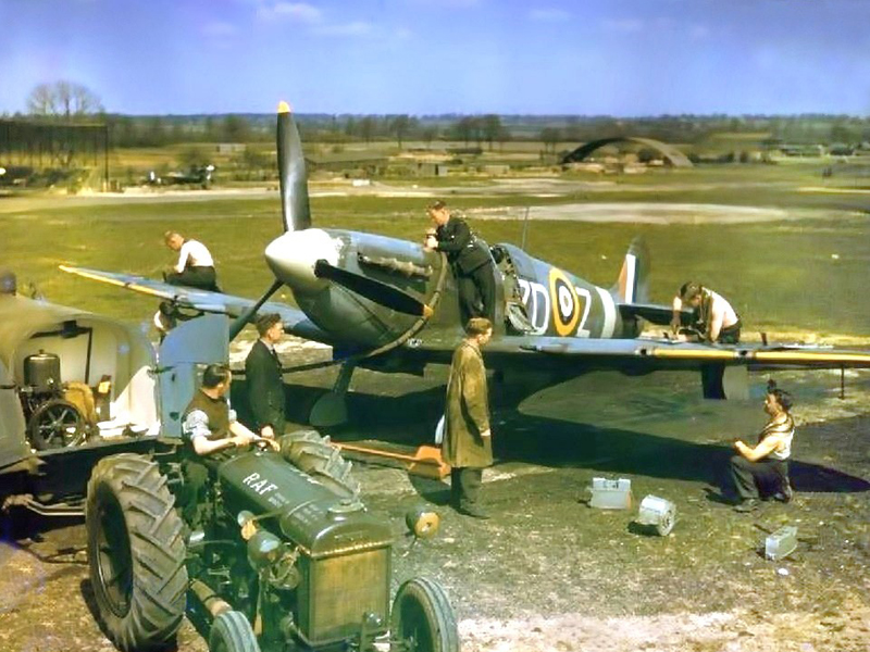 Getting a Spitfire ready - North Weald 1942