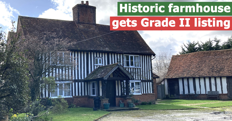 Historic farmhouse gets Grade II listing