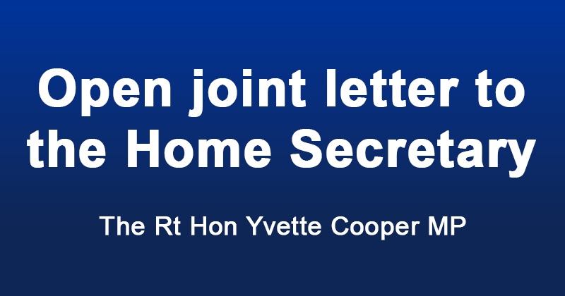 Open joint letter to the Home Secretary