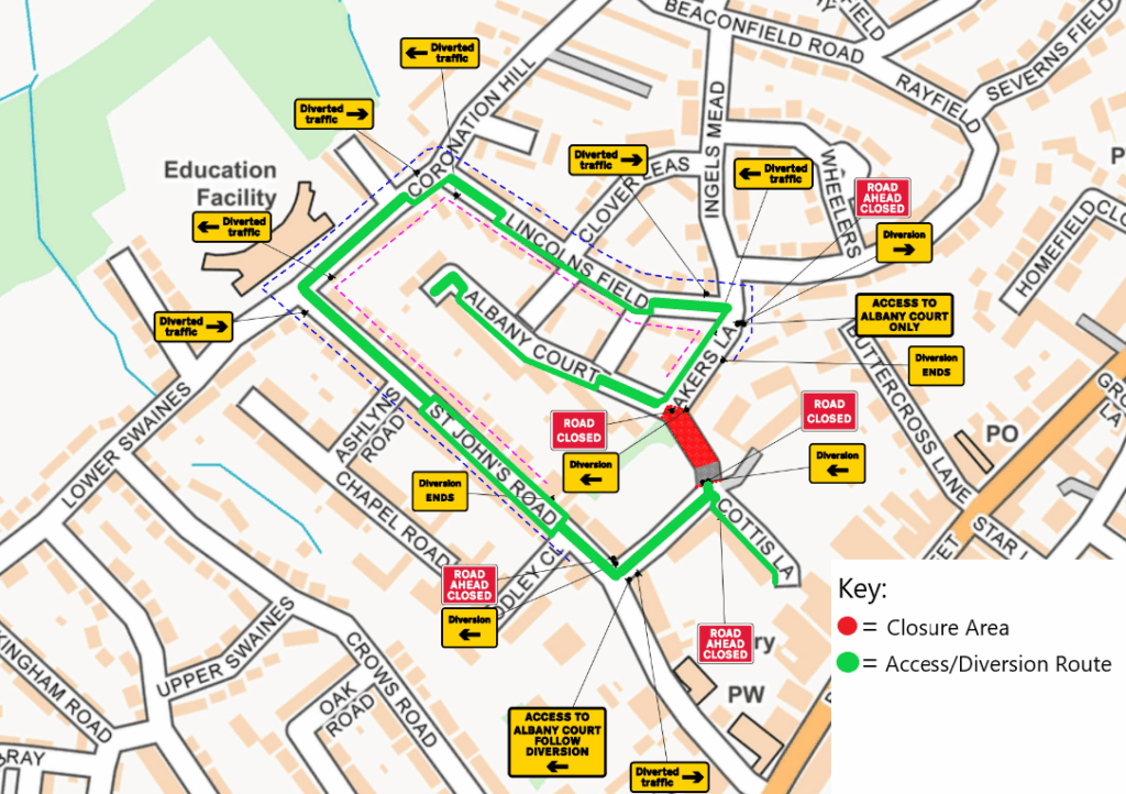 Bakers Lane Epping - Section 2 diversion and access route