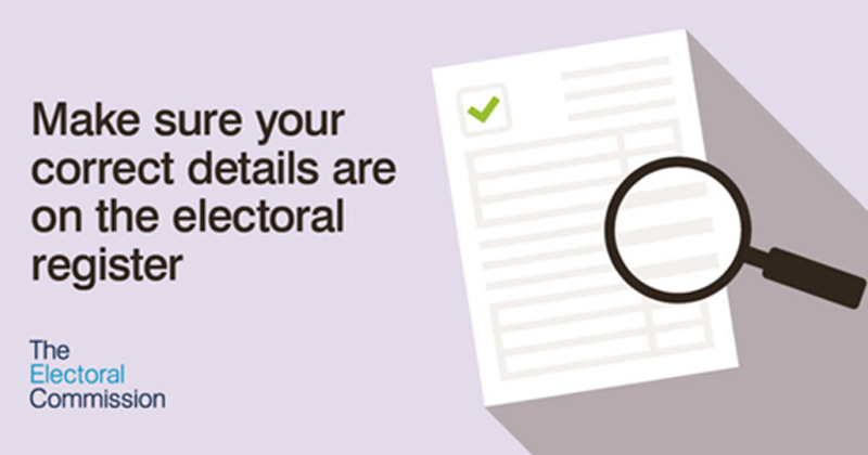 Make sure your correct details are on the electoral register