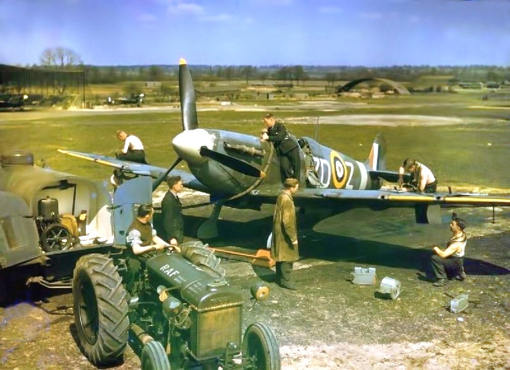 Getting a Spitfire ready - North Weald 1942