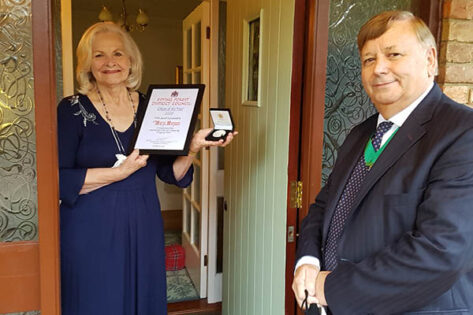 Mary Morgan Joint Citizen of the Year winner with Cllr Richard Bassett