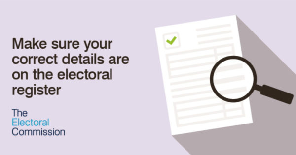 Make sure your correct details are on the electoral register