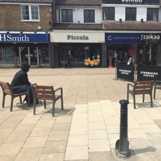 Extra seating along the high street