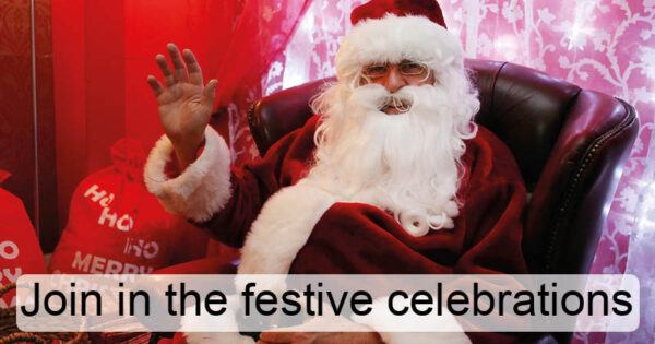 Father Christmas waving
