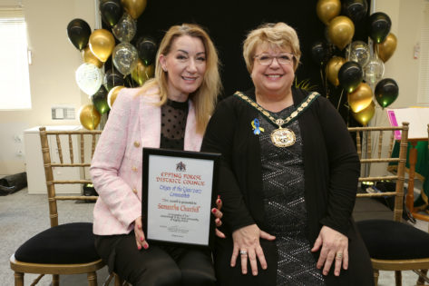 Commended Citizen of the Year - Samantha Churchill and Chairman of the Council, Helen Kane