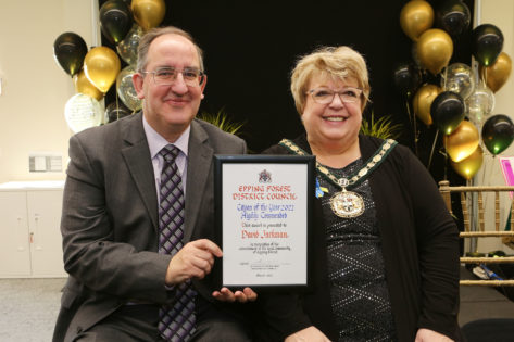 Highly Commended Citizen of the Year - David Jackman and Chairman of the Council, Helen Kane
