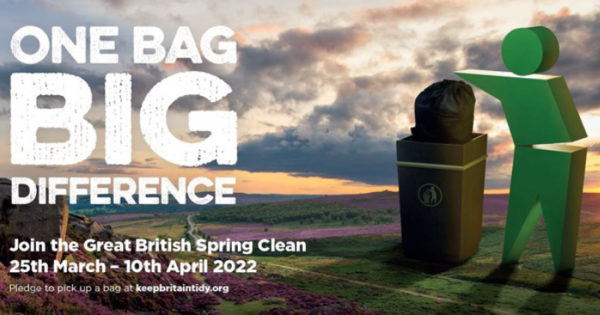 One bag big difference. Join the Great British Spring Clean 25 March - 10 April 2022