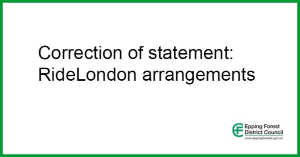 Correction of statement: RideLondon arrangements