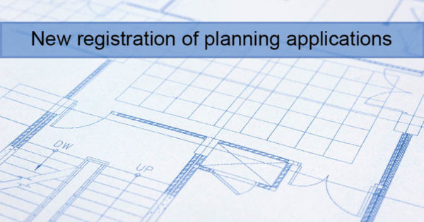 New registration of planning applications
