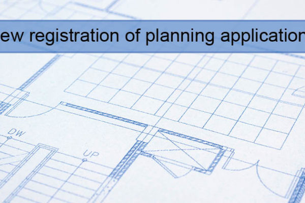 New registration of planning applications