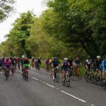 Cyclists in the RideLondon-Essex sportive pass through Epping Forest