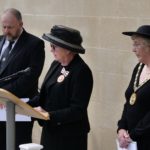 Mrs Rosemary Padfield, Deputy Lieutenant of Essex speaking at the Proclamation in Epping