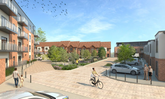 CGI of Pyrles Lane in Loughton by Qualis Commercial