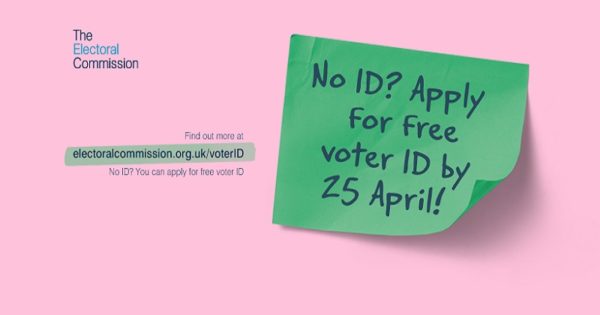No ID? Apply for free voter ID by by 25 April