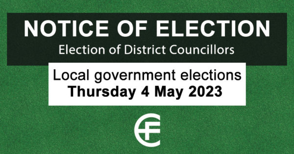 Notice of election of district councillors