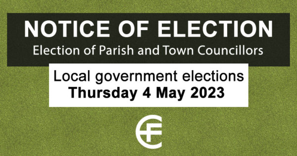Notice of election of parish and town councillors