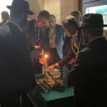 Candles being lit outside the council offices