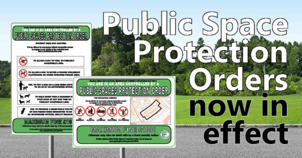 Public Spaces Protection Orders Now in Place