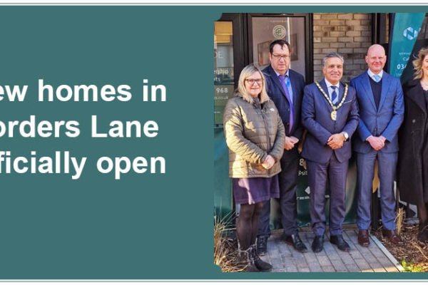 Helen Evans (Deputy CEO) and David Gooch (Executive Director for Development in London and Herts) from SNG, Cllr Sunger, Matt Calladine (Main Board Development Director from Fairview New Homes, and Cllr Holly Whitbread.