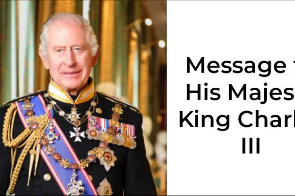 Message to His Majesty King Charles III