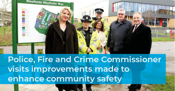 Police, Fire and Crime Commissioner visits improvements made to enhance community safety