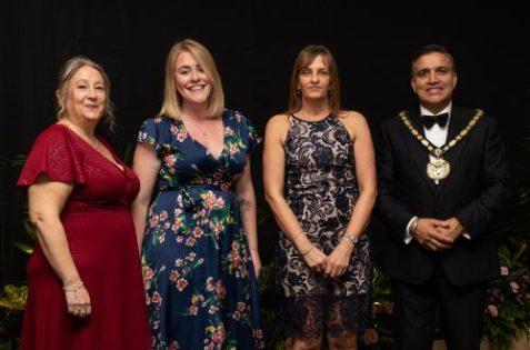Suzanne Foster, Louise Warren, Sandra Wilson and Chairman of the Council Cllr Darshan Sunger.