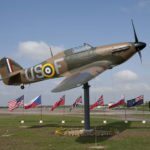 North Weald Airfield gate guardian - a replica Hawker Hurricane