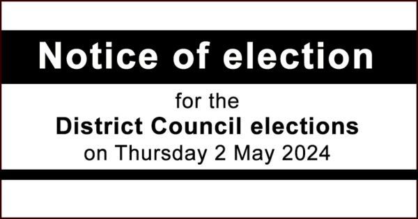 Notice of election for the District Council elections