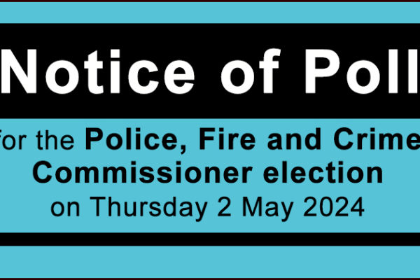 Notice of poll for the pfcc election