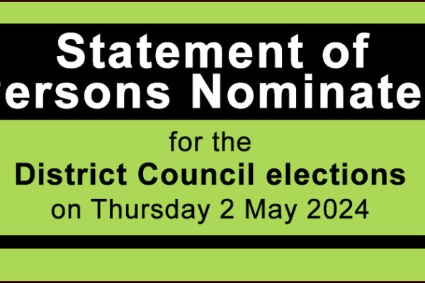 Statement of Persons Nominated for the District Council elections